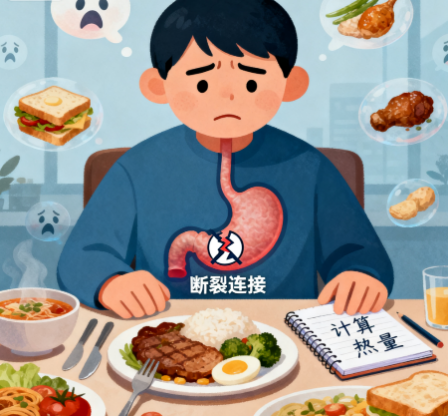 [图片占位：消化的阴影：与食物的复杂关系]