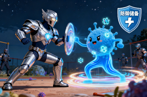 [图片占位：免疫活化等于防御力量储备]