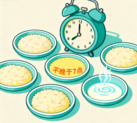 [图片占位：定时定量，少食多餐]