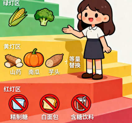 [图片占位：碳水化合物阶梯概念]