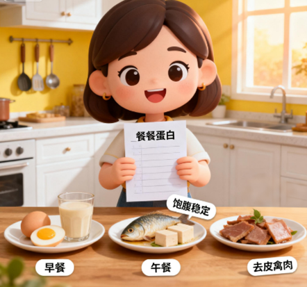 [图片占位：餐餐有蛋白]