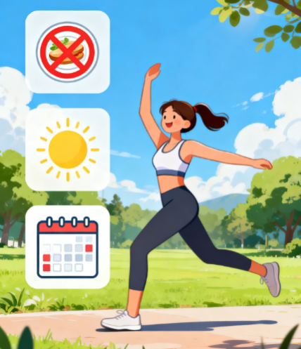 [图片占位：运动时机选择]