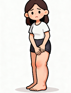 [图片占位：水肿明显加重]