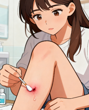 [图片占位：皮肤破损或感染迹象]