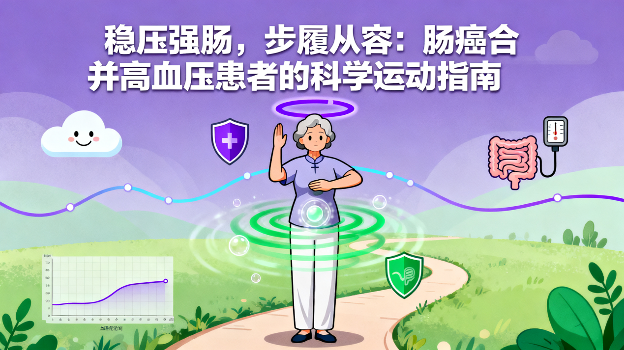 [图片占位：封面图 - 肠癌合并高血压运动指南]