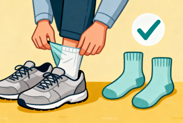 [图片占位：穿着合适鞋袜]