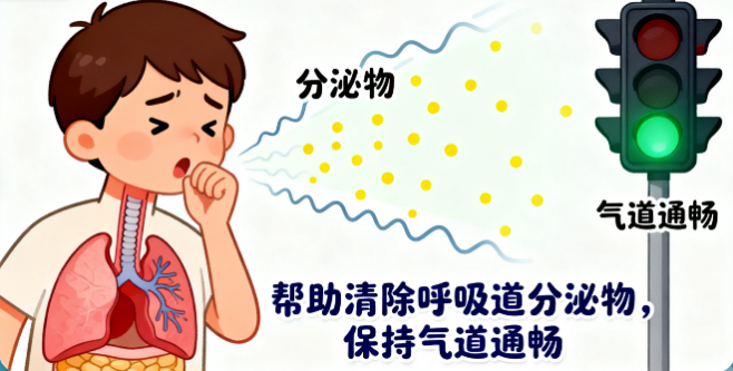 [图片占位：帮助清除呼吸道分泌物]
