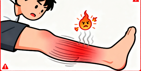 [图片占位：患肢出现红、肿、热、痛]