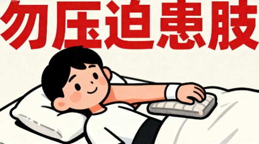 [图片占位：避免患肢受压]